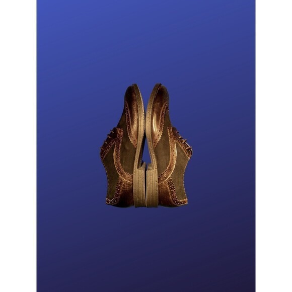 ROBERT WAYNE “Kaden” Brogue Wingtip Oxford, BLACK/BROWN, Size 9D, Pre-owned, EUC - Picture 4 of 8